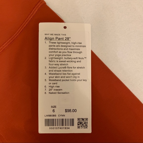 NWT LULULEMON align pant 28” - Picture 5 of 6